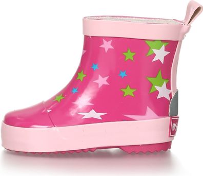 Playshoes Kinder Gummistiefel Halbschaft Sterne Pink