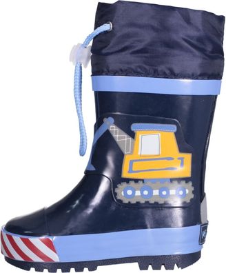 Playshoes Kinder Gummistiefel Baustelle Bleu