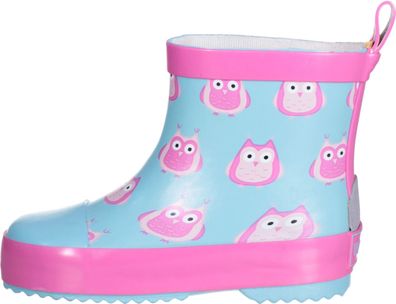 Playshoes Kinder Gummistiefel Halbschaft Eulen Türkis