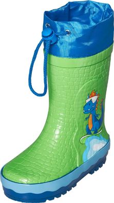 Playshoes Kinder Gummistiefel Dino Grün