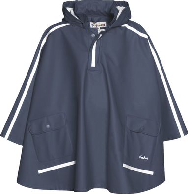 Playshoes Kinder Regenjacke Regen-Cape langer Rücken Marine