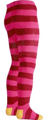 Playshoes Kinder Thermo-Strumpfhose Block-Ringel Pink