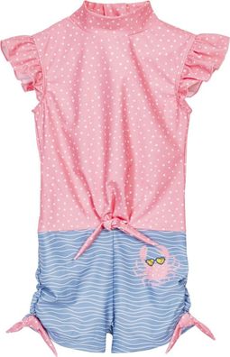 Playshoes Kinder Badehose UV-Schutz Einteiler Krebs Blau/Pink