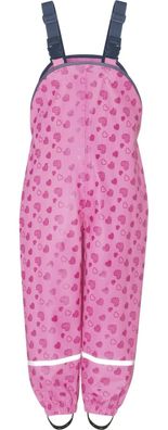 Playshoes Kinder Regenlatzhose mit Herzchen Pink