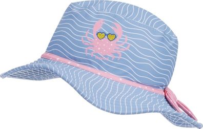 Playshoes Kinder Mütze UV-Schutz Sonnenhut Krebs Blau/Pink