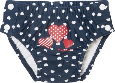 Playshoes Kinder Badehose UV-Schutz Windelhose Herzen zum Knöpfen Marine