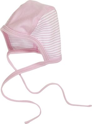 Schnizler Kinder Mütze Erstlingsmütze Interlock Ringel Rosa