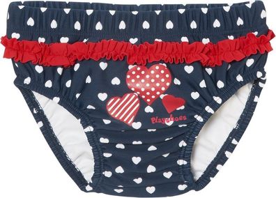 Playshoes Kinder Badehose UV-Schutz Windelhose Herzen Marine