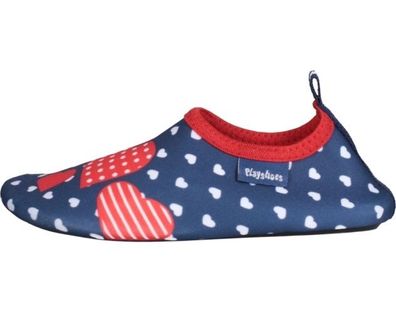 Playshoes Kinder Barfuß-Schuh Herzchen Marine