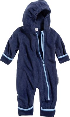 Playshoes Kinder Outdoor Fleece-Overall farblich abgesetzt Marine