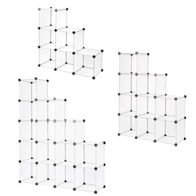 dibea Steckregal aus Kunststoff, Schuhregal, Aufbewahrungsregal, modulares System