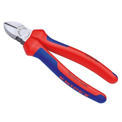 KNIPEX Seitenschneider atramentiert mit Mehrkomponenten-Hüllen 140 mm 7002140