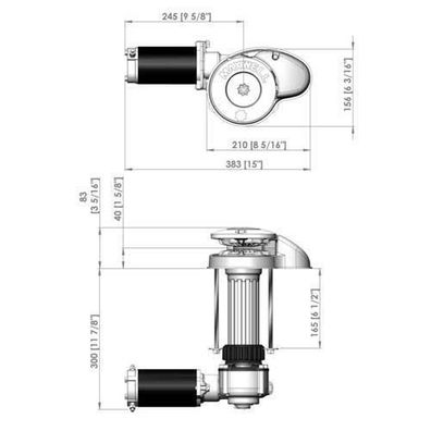 Maxwell verti. Ankerwinde ohne Spill RC8-6, 24V P102555