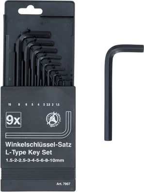 Winkelschlüssel-Satz | Innensechskant 1,5 - 10 mm | 9-tlg. BGS