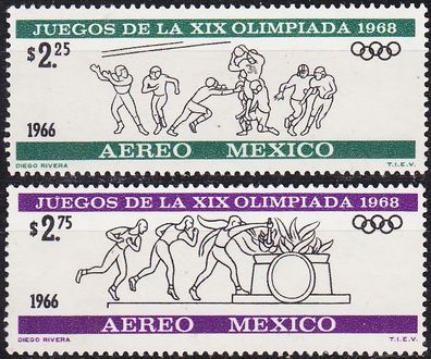 MEXICO [1966] MiNr 1217,18 ( * */mnh ) Olympiade