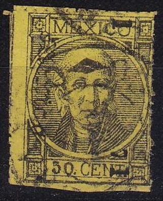 MEXICO [1868] MiNr 0063 ( O/used ) [01] kleiner Papierfehler / minor paper fault