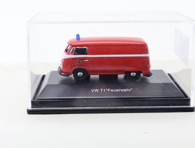 Schuco H0 452573400 Modellauto PKW VW T1 Feuerwehr Kastenwagen rot 1:87