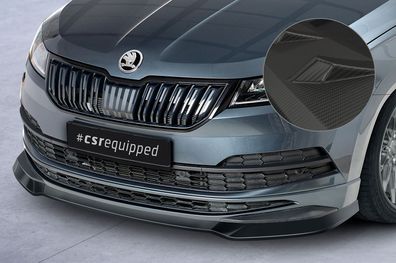 CSR Cup-Spoilerlippe mit ABE für Skoda Karoq SportLine CSL583-M Carbon Look matt