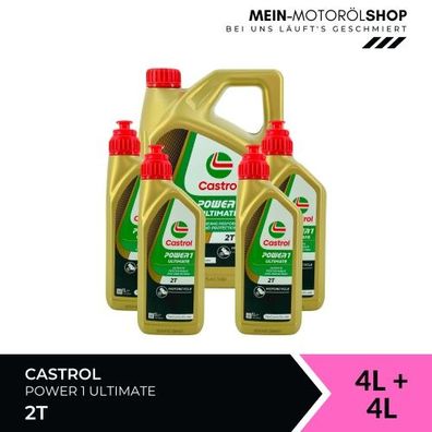 Castrol Power 1 Ultimate 2T 4 + 4 Liter