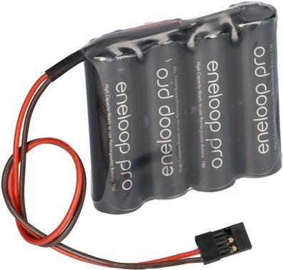 eneloop Akkupack 4,8V / 2500mAh - F1x4 passend für Graupner Zelle AA, HR-3UWX-4BP