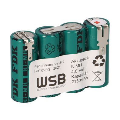 Akku passend Wolf Rasenschere Accu 60 ACCU60 4,8 Volt 2150mAh