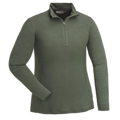 Pinewood 3406 Abisko Merino Damen Langarmshirt D. Moosgrün (733)