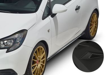 CSR Seitenschweller für Opel Corsa E 3-Türer SS479-M Carbon Look matt