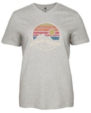 Pinewood 3449 Finnveden Recycled Outdoor Damen T-Shirt L. Grey Melange (454)