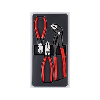 Knipex Kraft-Paket Zangen Werkzeug Set 3 tlg. 00 20 10 Kombizange Cobra