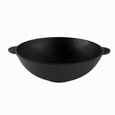 3,7L Ø28cm Wok Bratpfanne Gusseisen Asia Schmortopf Induktion Pfanne Kazan