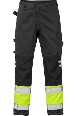 Fristads Warnschutz-Hose High Vis Hose Kl. 1 2032 PLU Warnschutz-Gelb/Schwarz