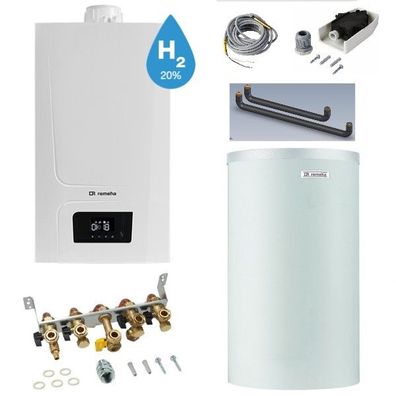 Remeha Vorteils Paket 46 Tzerra Ace Matic 15 kW Warmwasserspeicher BL 150-2