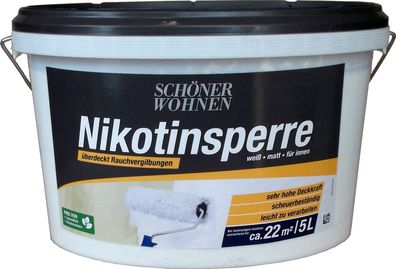 5L Schöner Wohnen Nikotinsperre, Weiß, Matt