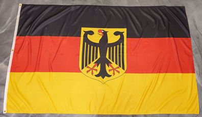 Fahne Flagge Deutschland mit Adler XXL - 150 x 250 cm