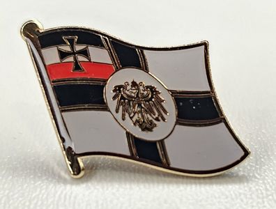 Pin Anstecker Deutsches Reich Kaiserliche Marine Reichkriegsflagge - 2 x 3 cm