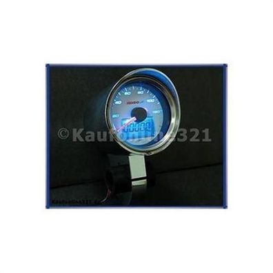 KOSO D55 HD-01S GP Style Tachometer Harley 140 mph weiss Tacho