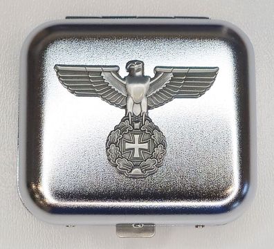 Taschenaschenbecher Silber Reichsadler EK Eisernes Kreuz