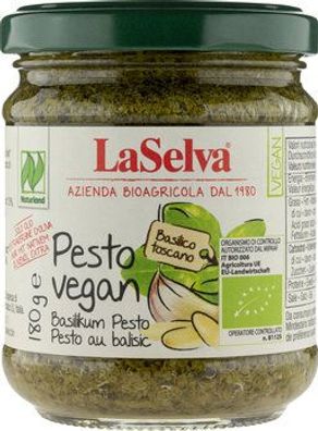 LaSelva 3x Pesto vegan - Basilikum Würzpaste 180g