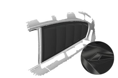 CSR Seitenscheibenblenden für BMW 1er E81 SSB022-C Carbon Look glänzend