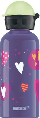 SIGG Alutrinkflasche 'Kids', 0, 4 L, Glow Heartballoons