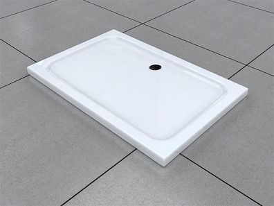 BuyLando 120x90 cm Duschtasse – Flache Acryl Duschwanne – mit 5 cm Höhe