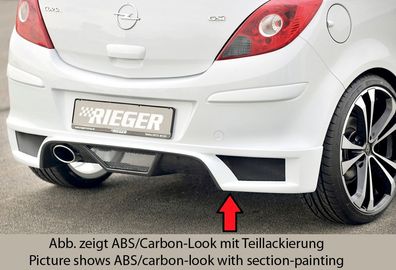 Rieger Heckansatz für Opel Corsa D inkl. Facelift K 00058947 schwarz matt Lackierung