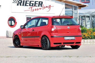 Rieger Heckansatz für VW Polo 9N inkl. Facelift Y 00047109 schwarz matt Lackierung e