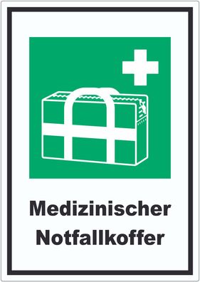 Medizinischer Notfallkoffer Aufkleber