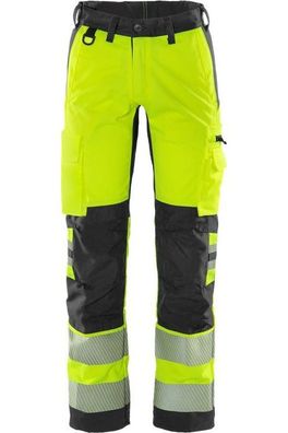 Fristads High Vis Stretch-Hose Klasse 2 2712 PLU Warnschutz-Gelb/Schwarz