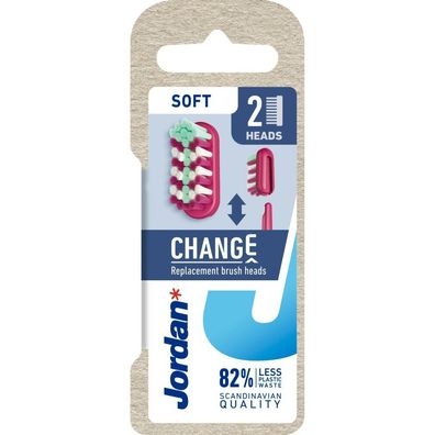 Jordan Change Soft Ersatzzahnbürstenköpfe 1p.-2pcs - Mix Farben