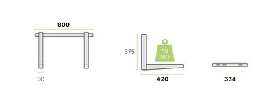 Rodigas MS253 Wandkonsole Klimagerät Klimaanlage 800x465mm Halterung Poolheizung