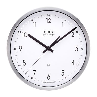 Filius Funk-Wanduhr 30 cm Silberfarben 0301-19