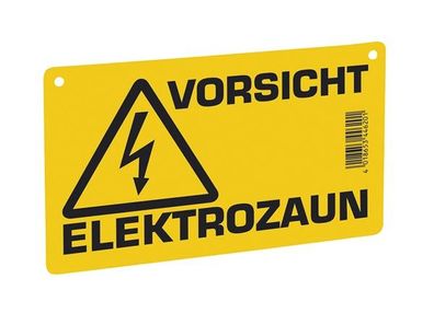 Corral - COR44620 - Warnschild - Vorsicht Elektrozaun ca. 20x9cm - Gelb