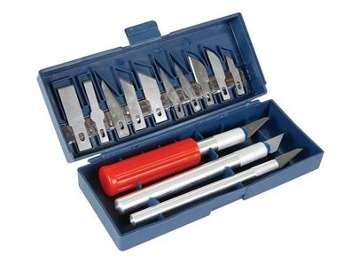 Velleman - VTK7 - Präzisions-Cuttermesser-Set- 3 Griffe + 13 Klingen